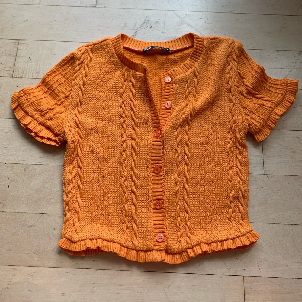 zara button up top